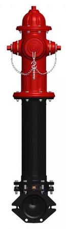 Red 4 ft. Mechanical Joint 6 in. Assembled Fire Hydrant