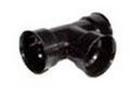4 in. Bell End Straight HDPE Molded Soil Tight Tee