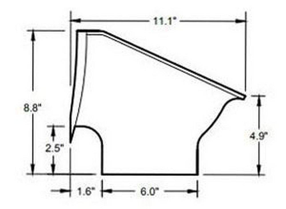 Reline/Duran White Fiberglass Drop Bowl 