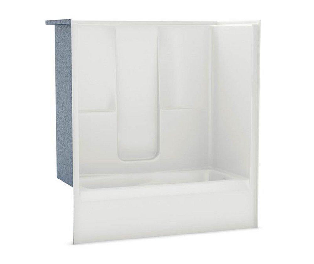 Aker by MAAX White 72 x 36 in. Tub & Shower Unit Left Drain 