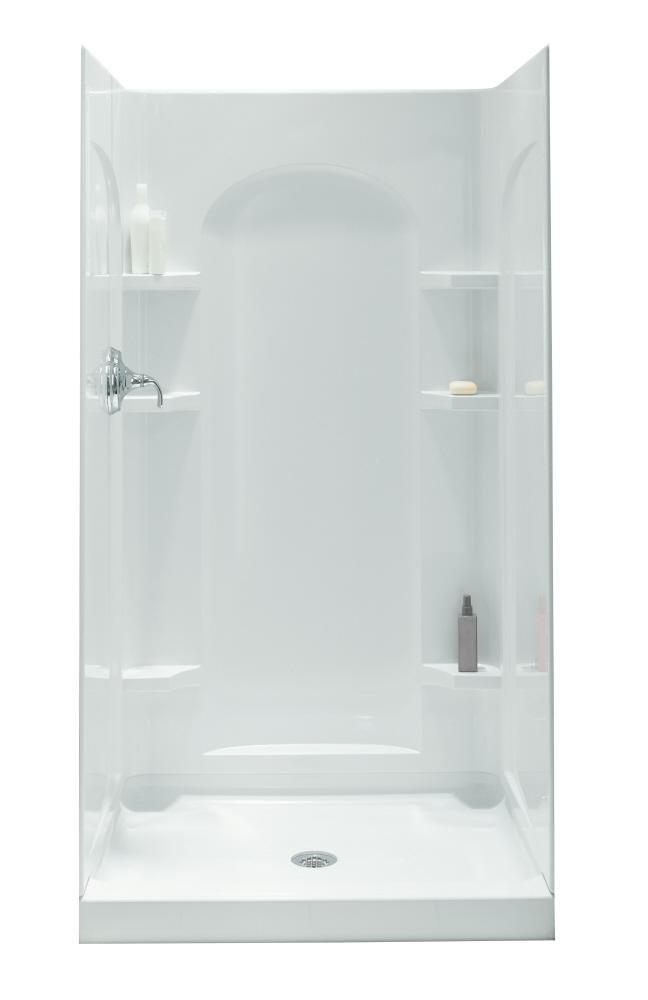 Sterling White 42 x 34 in. Vikrell Curve Alcove Shower 