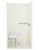 39-3/8 x 40-5/8 x 65-1/4 in. Tub & Shower Wall in White