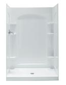 48 x 34 x 77 in. Alcove Shower Unit with Center Drain in White
