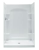 Sterling White 48 x 34 x 77 in. Alcove Shower Unit with Center Drain 