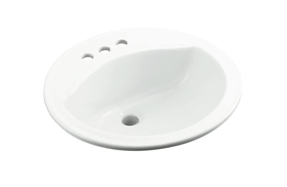 Sterling White Drop-in Basin 