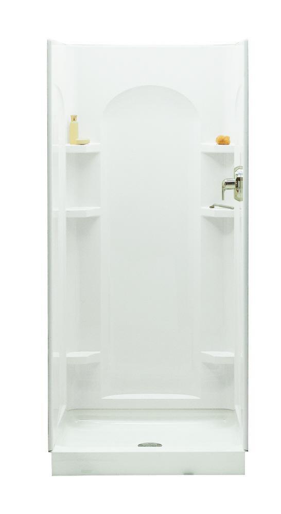 Sterling White 36 x 34 in. Vikrell Curve Alcove Shower 