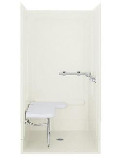 39 x 65-1/4 in. Vikrell Shower Back Wall in White