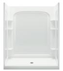 60 x 34 x 75-3/4 in. Vikrell Curve Alcove Shower in White