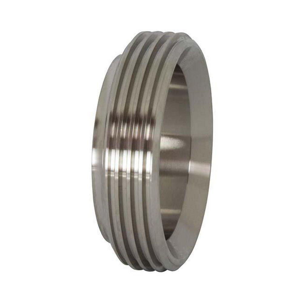 Dixon Valve & Coupling OD Tube Butt Weld Sanitary and Straight Plain Stainless Steel Short Ferrule 