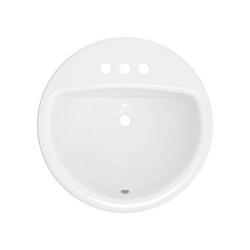 19 in. Drop-in Round Vitreous China Bathroom Sink in White