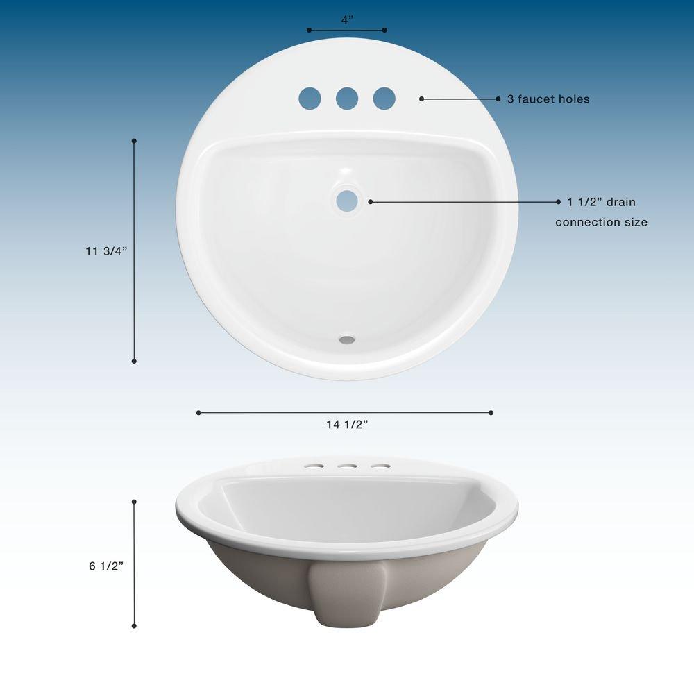 PROFLO&reg; White Drop-in Basin 