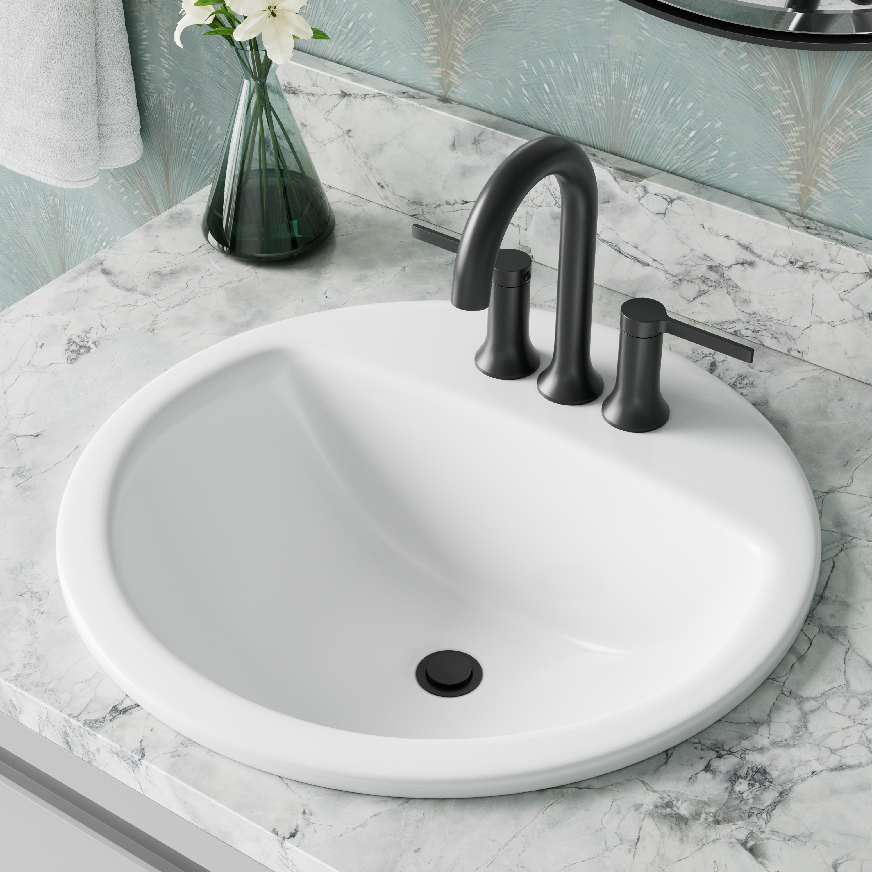 PROFLO&reg; White Drop-in Basin 