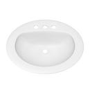 20-1/2 in. Drop-in Oval Vitreous China Bathroom Sink in White