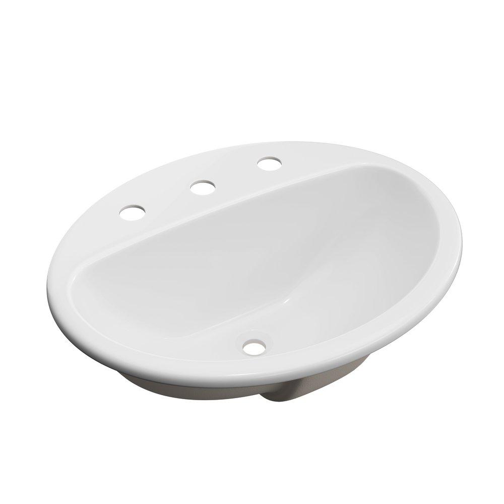 PROFLO&reg; White Drop-in Basin 