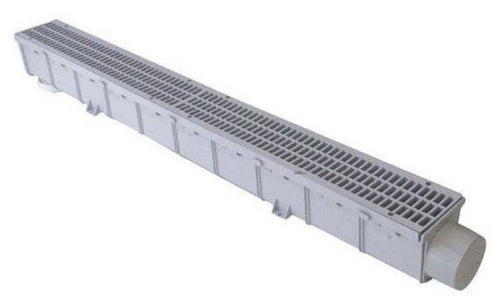 NDS Grey 1 in. Light Traffic Channel Grate and Drain 