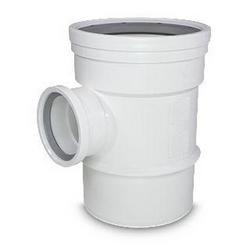 8 x 8 x 4 in. Gasket x Spigot PVC Sch. 40 SDR 26 Sewer Tee Wye