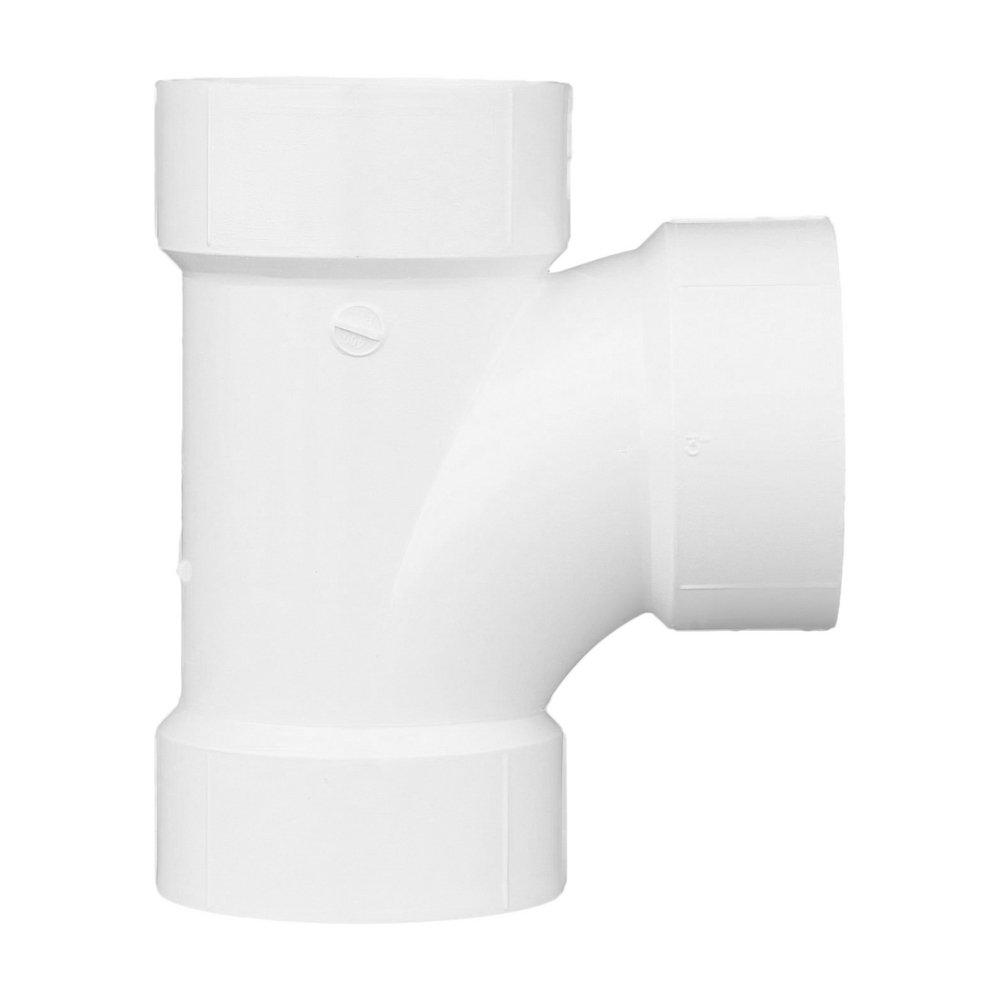 White PVC DWV Sanitary Tee 