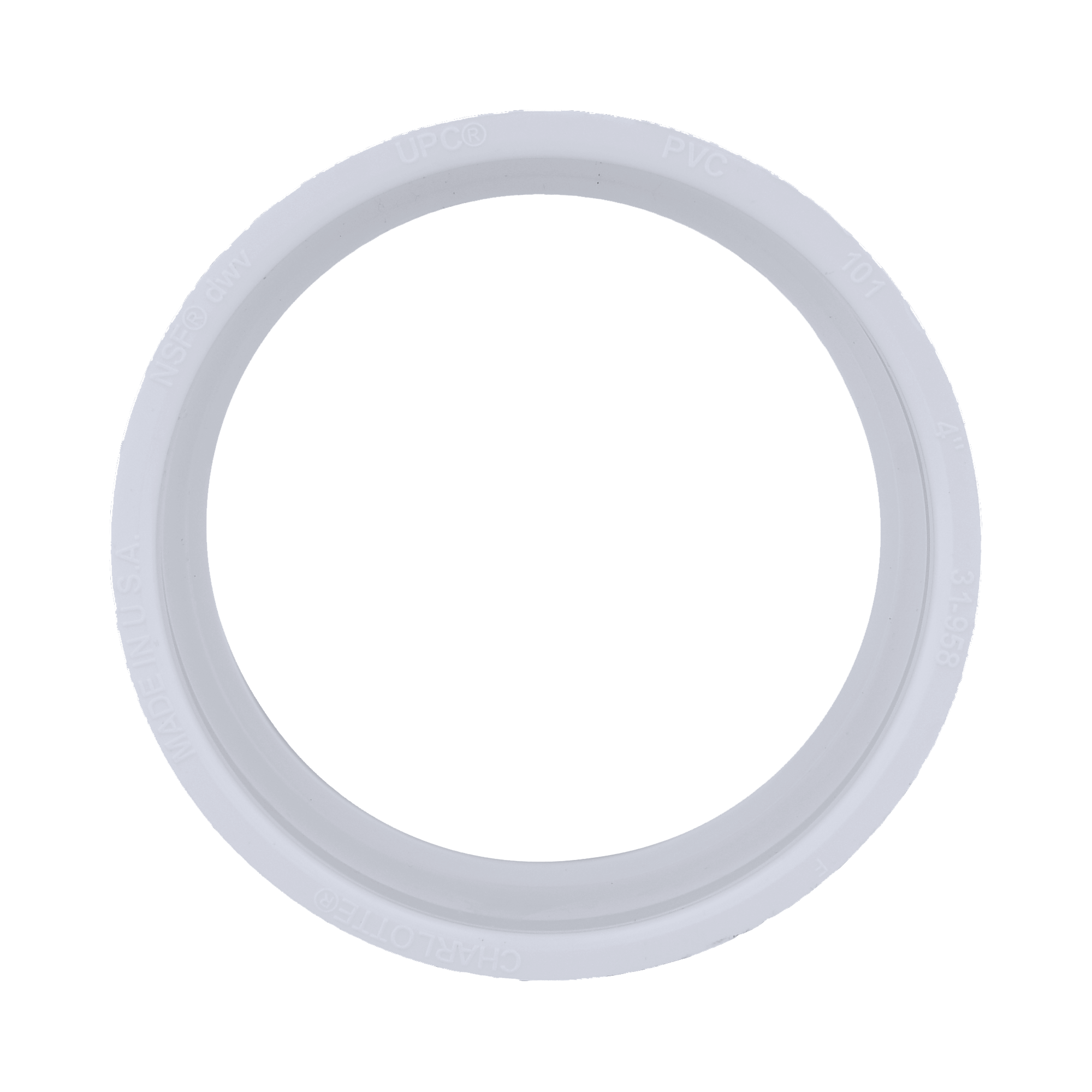 White Hub x FNPT Schedule 40 150 psi Domestic PVC DWV Adapter in White 