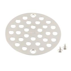 4 in. Brass Drain Cover in Brushed Nickel