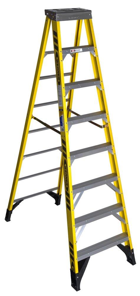 Werner Ladder Yellow Aluminum and Fiberglass Step Ladder in Yellow 