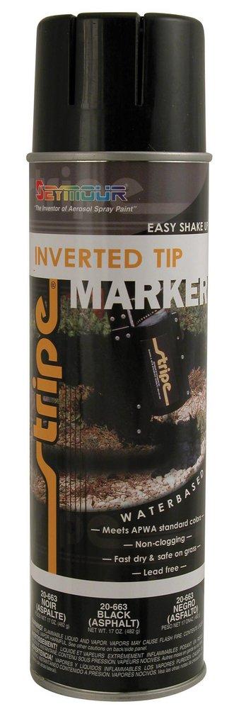 Seymour of Sycamore Black 20 oz. Upside Down Marking Spray Paint  Asphalt 
