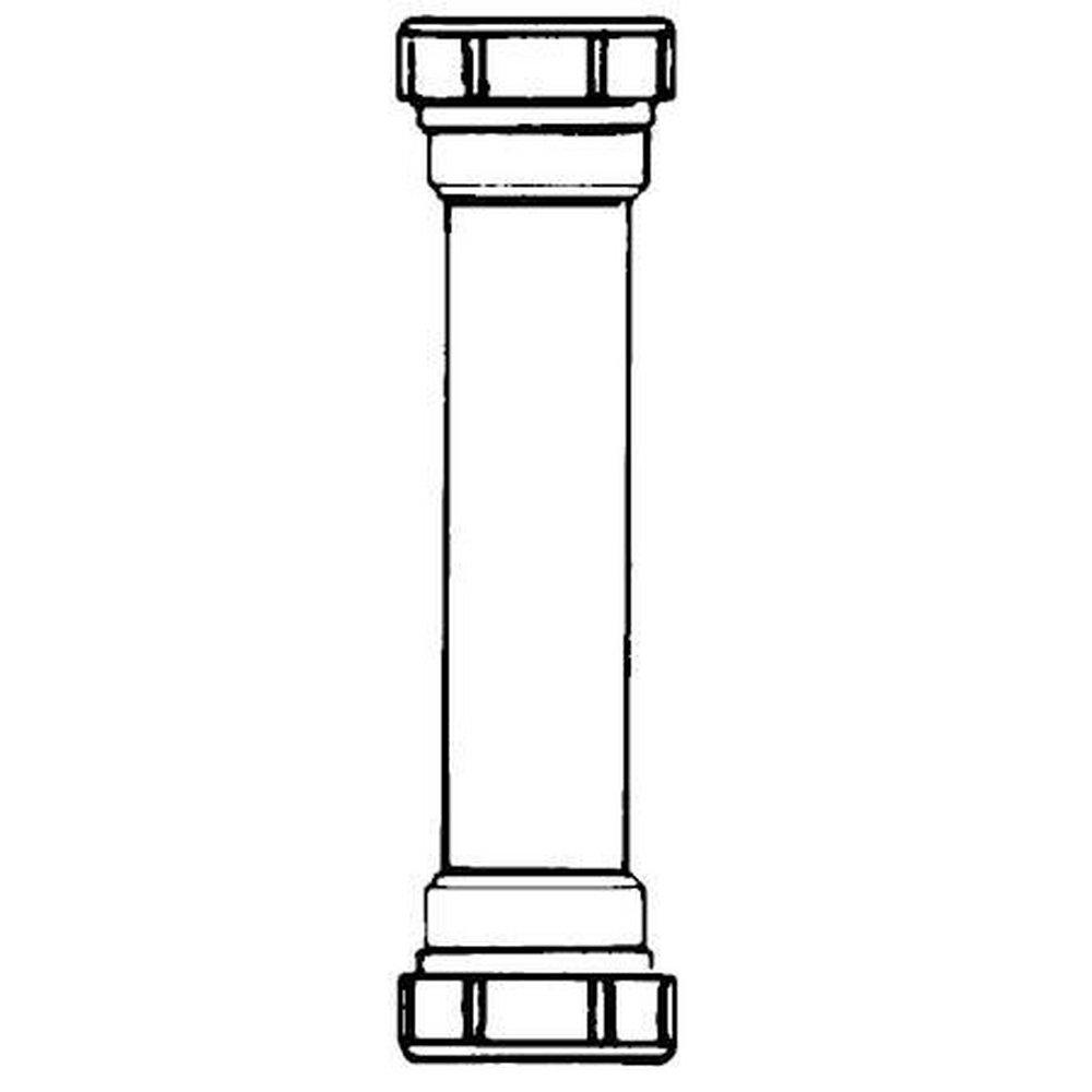 Dearborn Polished Chrome 20 ga Slip-Joint Extension Tube in Polished Chrome 