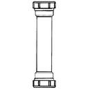 8 in. 17 ga Slip-Joint Extension Tube in Polished Chrome