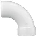 White PVC DWV 90&deg; Street Long Turn Elbow 