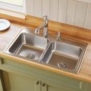 Elkay Lustrous Satin 33 x 19-1/2 in. Stainless Steel Double Bowl Drop-in Kitchen Sink in Lustrous Satin 