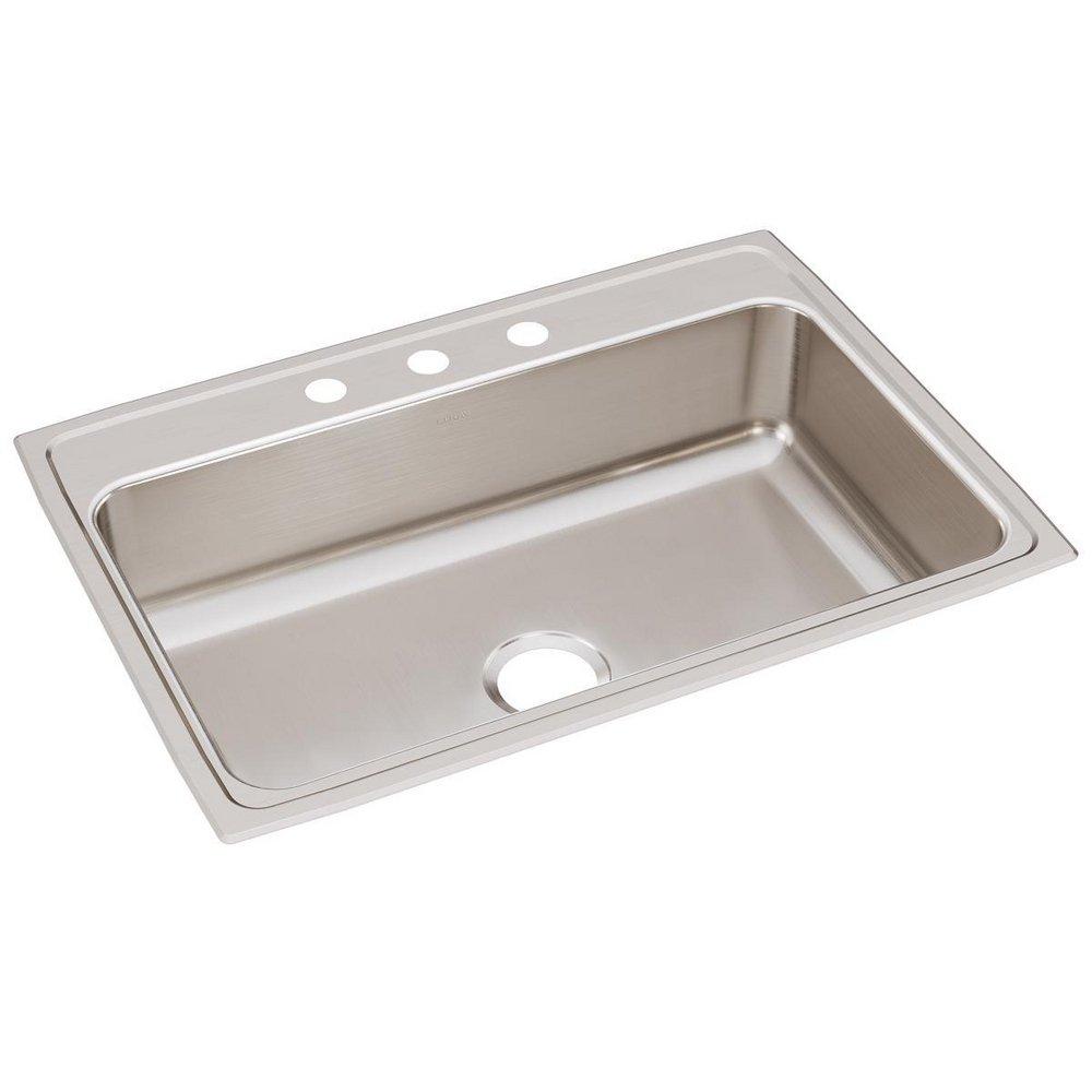 Elkay Lustrous Satin 31 x 22 in. Stainless Steel Single Bowl Drop-in Kitchen Sink in Lustrous Satin 
