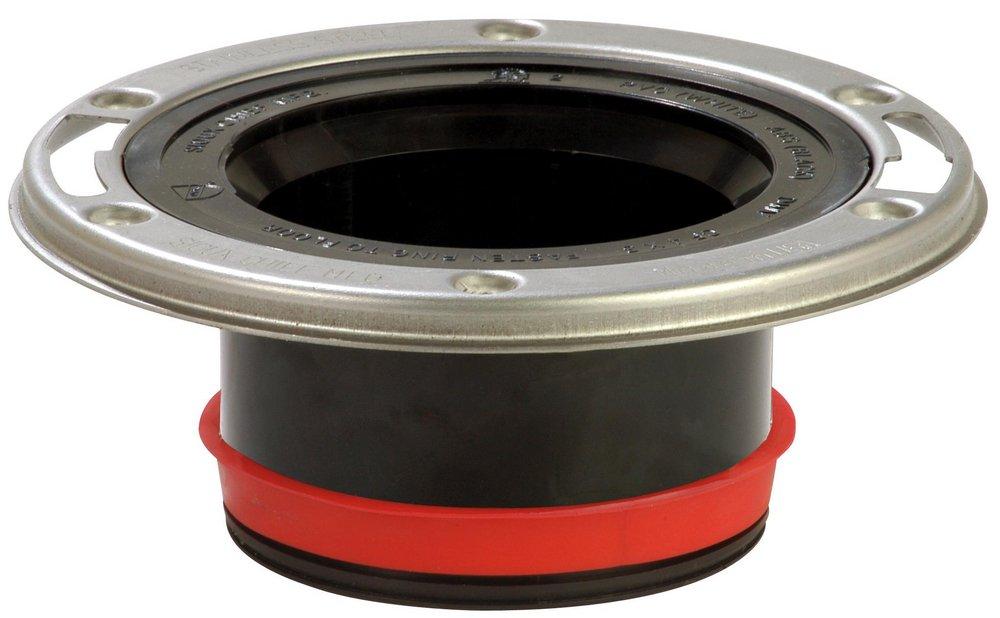 Sioux Chief Black 4 in. ABS Closet Flange with Test Cap 