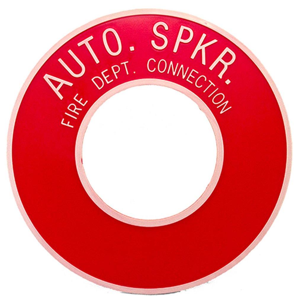 FPPI&reg; White 8 in. Aluminum Fire Department Connection Sign 