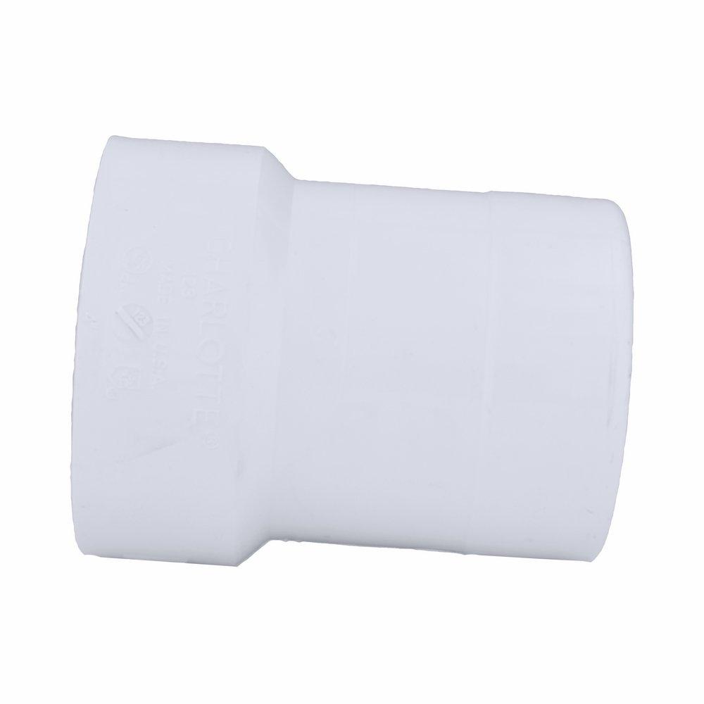 White PVC DWV x Cast Iron Hub Adapter 