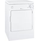 GE&reg; White 23-7/8 in. 3.6 cu. ft. Electric Dryer 