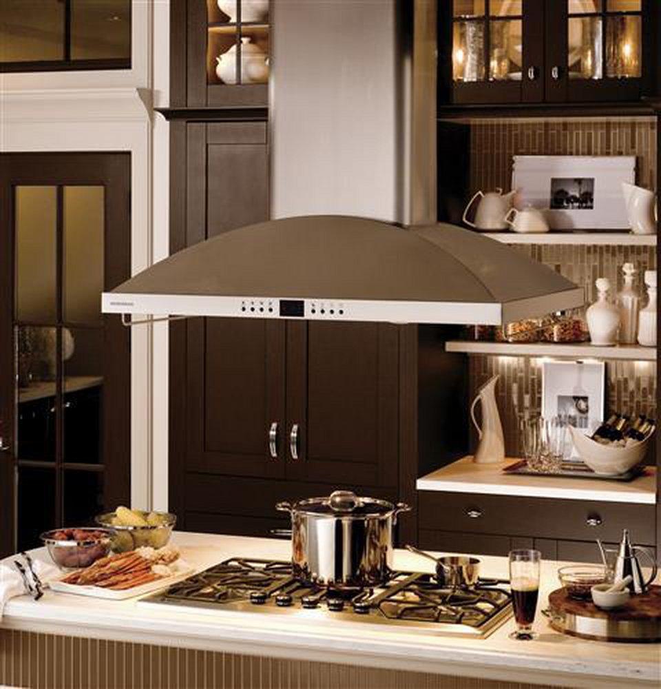 GE&reg; Stainless Steel 42 hp Island Hood 