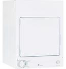 GE&reg; White on White 23-7/8 in. 3.6 cu. ft. Electric Dryer 