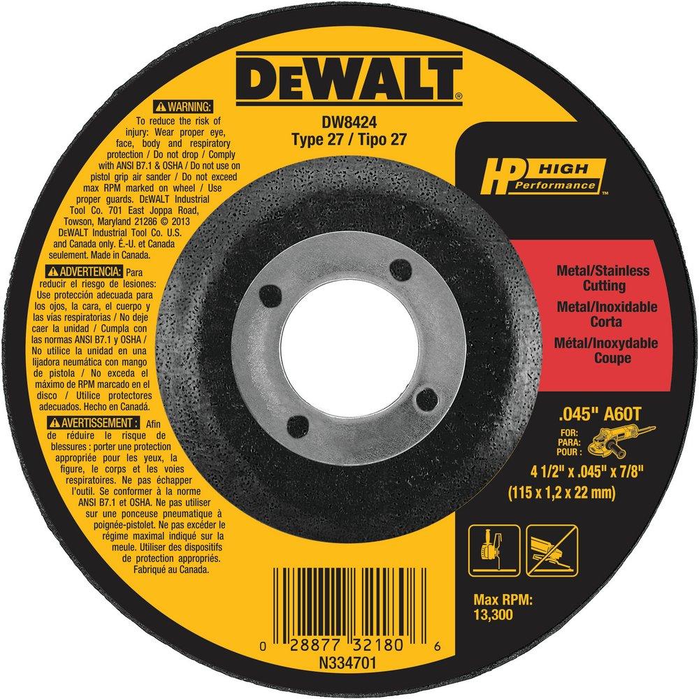 DEWALT Yellow 1/16 in. Cutting Wheel 