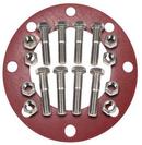 4 in. Red Rubber Gasket with Carbon Steel Hardware, Full Face 1/16 in. Flange Kit