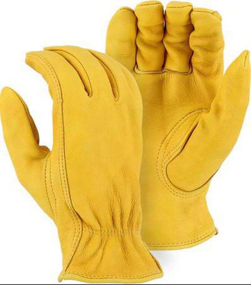 Majestic Glove Gold Grain Driver Reusable Gloves in Gold 