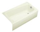 60 in. x 32 in. Soaker Alcove Bathtub with Right Drain in Biscuit