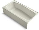 60 in. x 30 in. Soaker Alcove Bathtub with Right Drain in Biscuit