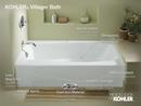 KOHLER Biscuit 60 x 30-1/4 in. Soaker Alcove Bathtub with Right Drain 