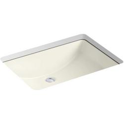 23-1/4 in. Undermount Rectangular Vitreous China Bathroom Sink in Biscuit