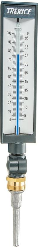 H.O. Trerice Black 3-1/2 in. 0-100 Degree F Adjustable Angle Thermometer 