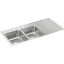 48 x 22 in. 1 Hole Stainless Steel Double Bowl Drop-in Kitchen Sink in Lustrous Satin