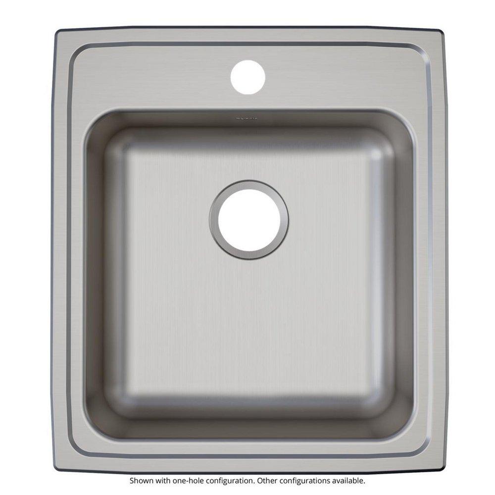 Elkay Lustrous Satin 19-1/2 x 22 in. Stainless Steel Single Bowl Drop-in Kitchen Sink in Lustrous Satin 