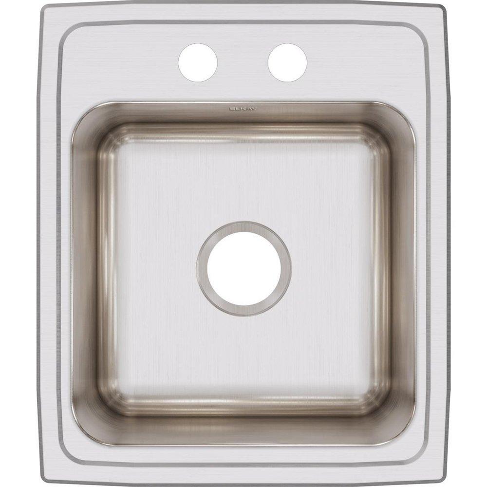 Elkay Lustrous Satin 17 x 20 in. Stainless Steel Single Bowl Drop-in Kitchen Sink in Lustrous Satin 