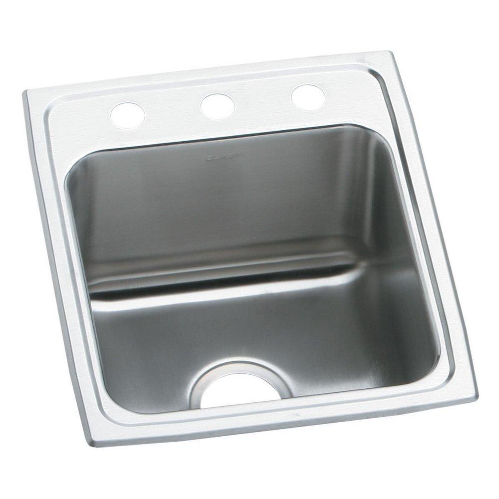 Elkay Lustrous Satin 17 x 20 in. Stainless Steel Single Bowl Drop-in Kitchen Sink in Lustrous Satin 