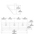 Elkay Buffed Satin 90X23 Three Hole Triple Bowl Stainless Steel WM SURG SCRUB SINK 