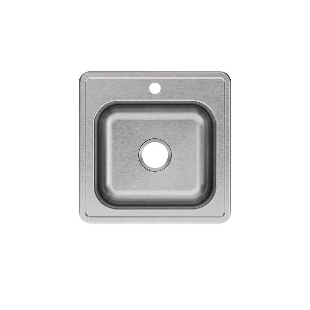 Elkay Brushed Satin 20 x 20 in. Stainless Steel Single Bowl Drop-in Kitchen Sink in Brushed Satin 